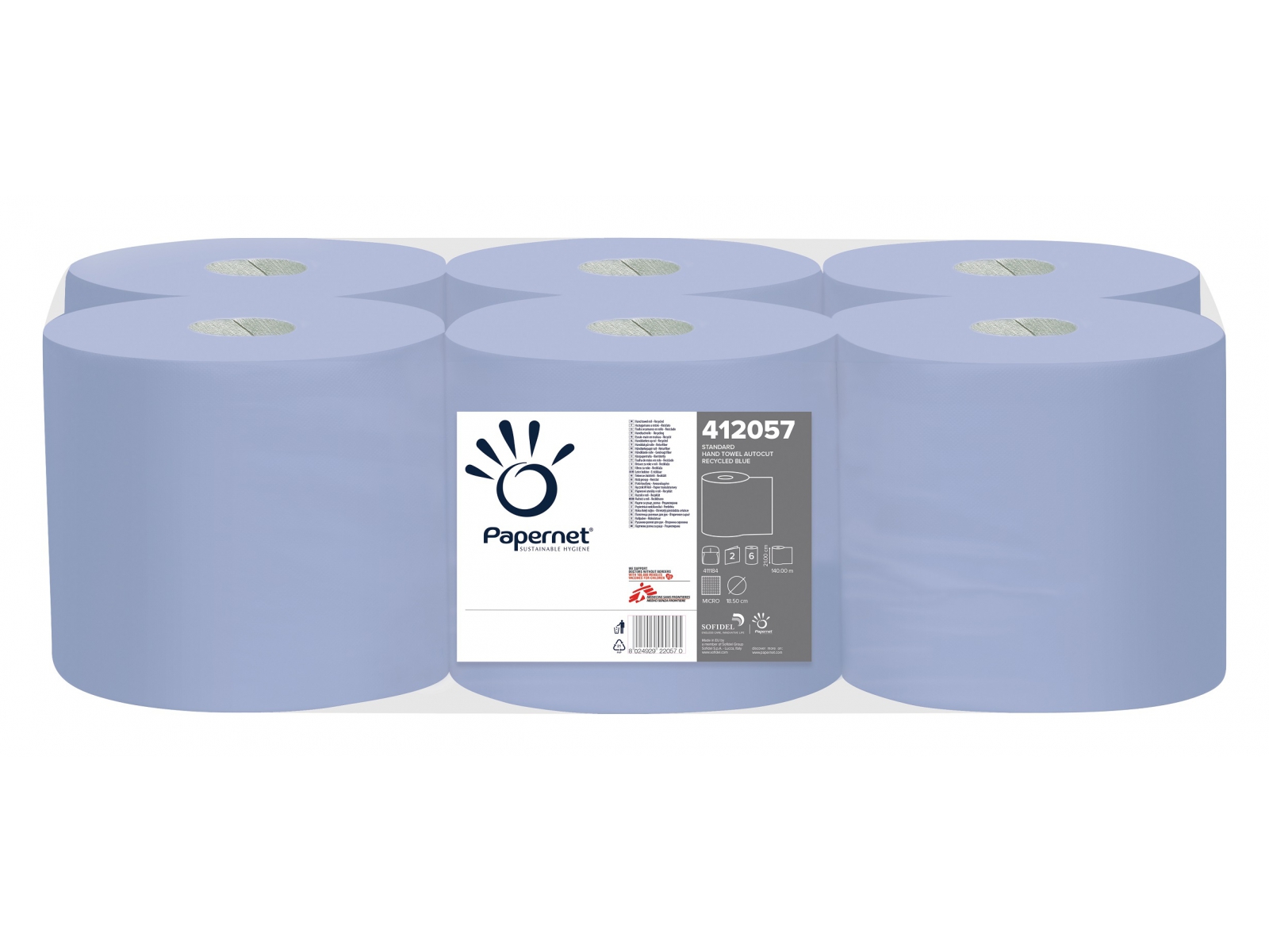 Ręcznik x6 Papernet Autocut 412057 Blue 140m